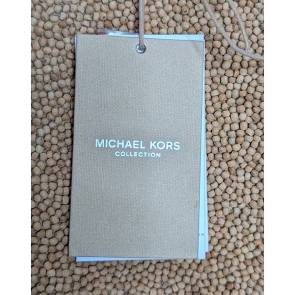 Michael Kors Collection Wood Bead Dress 2 Silk Luxury Mod Coastal Art to Wear